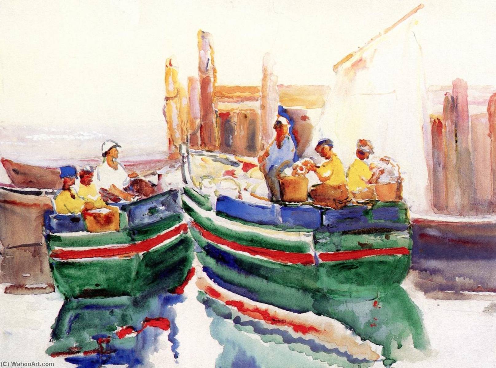 Fishing Boats At Dock, Gloucester, Massachusetts — Annie G Sykes