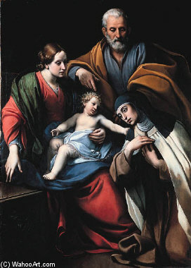 The Holy Family With Saint Teresa Of Avila — Alessandro Tiarini