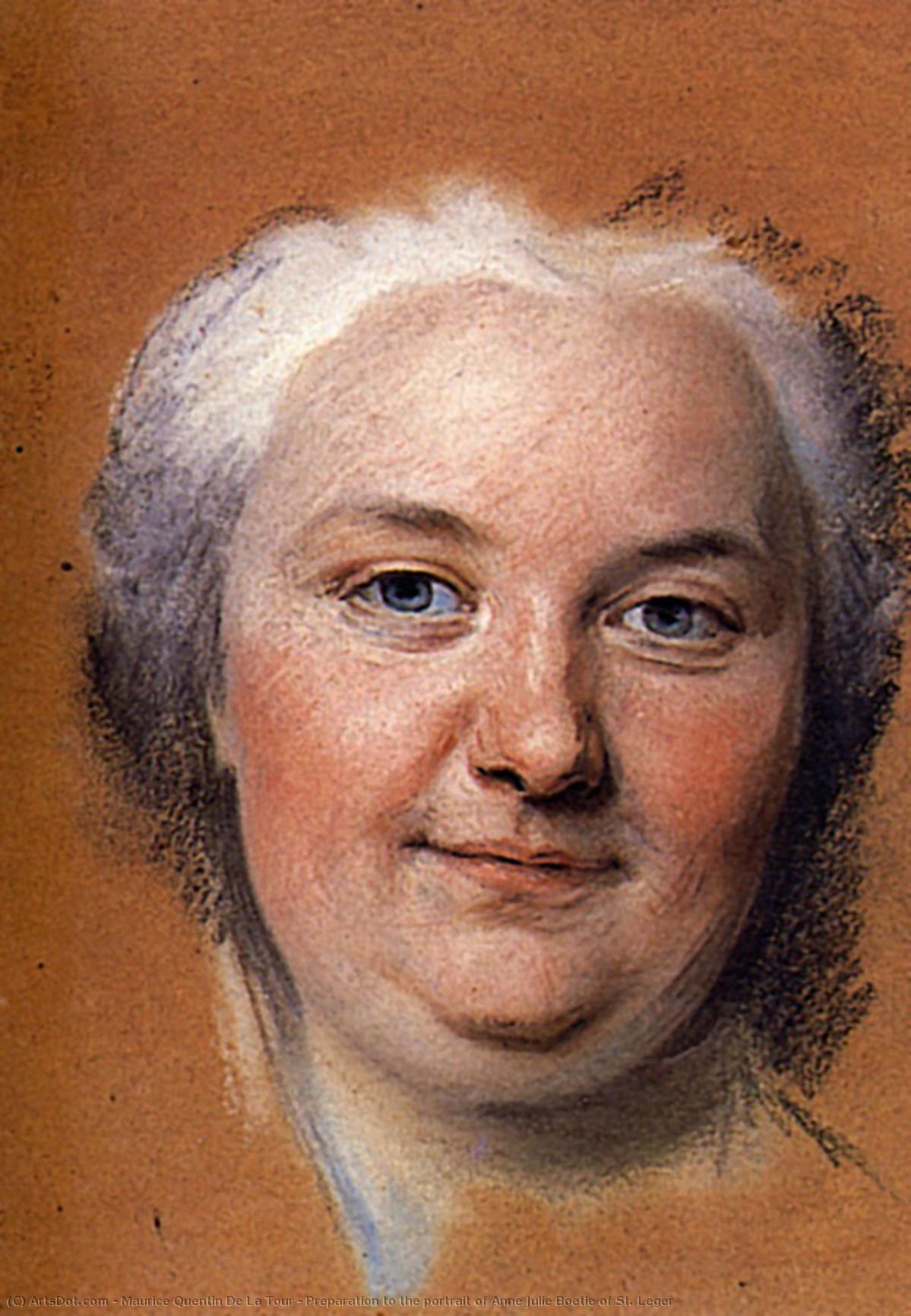 Preparation To The Portrait Of Anne Julie Boetie Of St. Leger — Maurice Quentin De La Tour