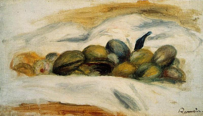 Still Life Almonds And Walnuts — Pierre-auguste Renoir