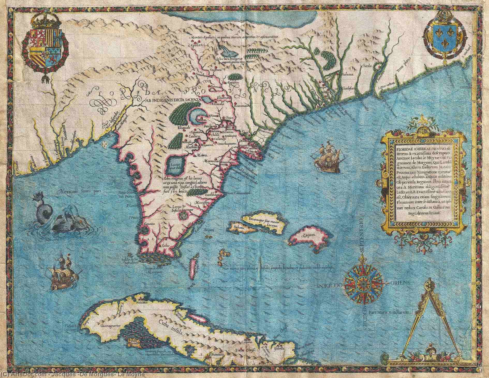 The Recent Description Of The Province And The Author Of America Florida, James Le Moyne Who Was Nicknamed De Morgues ^ Exactissima — Jacques (de Morgues) Le Moyne