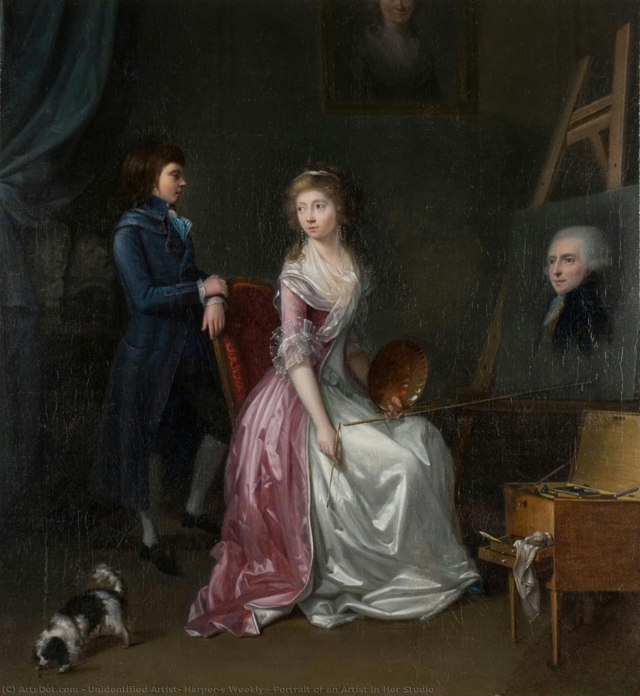 Portrait Of An Artist In Her Studio — Unidentified Artist, Harper's Weekly
