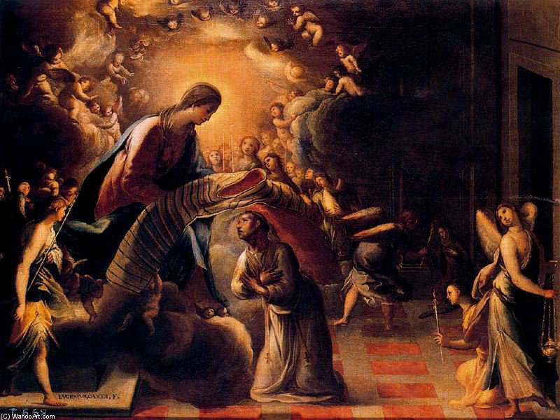 Imposición De La Casulla A San Ildefonso, Museo Del Prado — Eugenio Cajes
