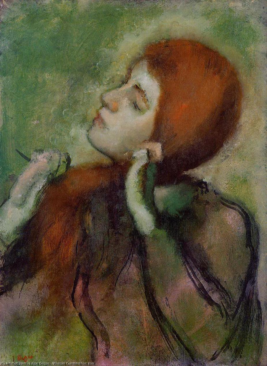 Frau Bei Der Ihr Haar Bürstet — Hilaire-germain-edgar Degas