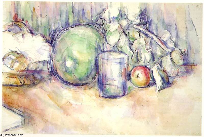 Still Life With Green Melon — Поль Сезанн