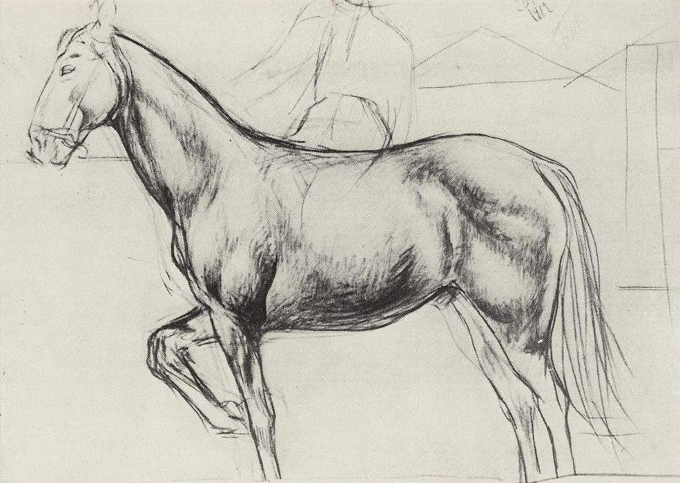 Sketch For The Painting Bathing The Red Horse — Kuzma Petrov-vodkin