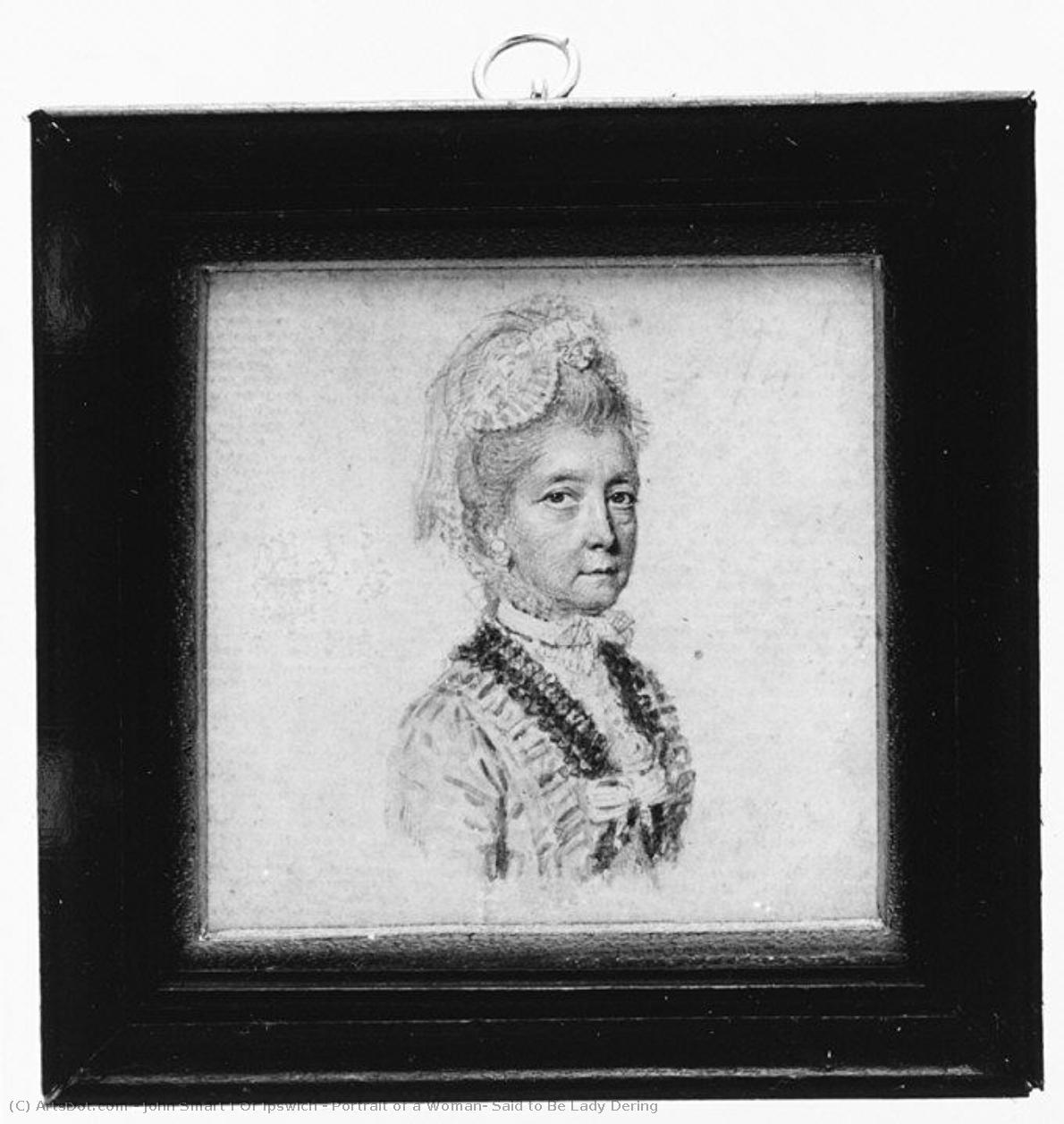Portrait Of A Woman, Said To Be Lady Dering — John Smart I Of Ipswich