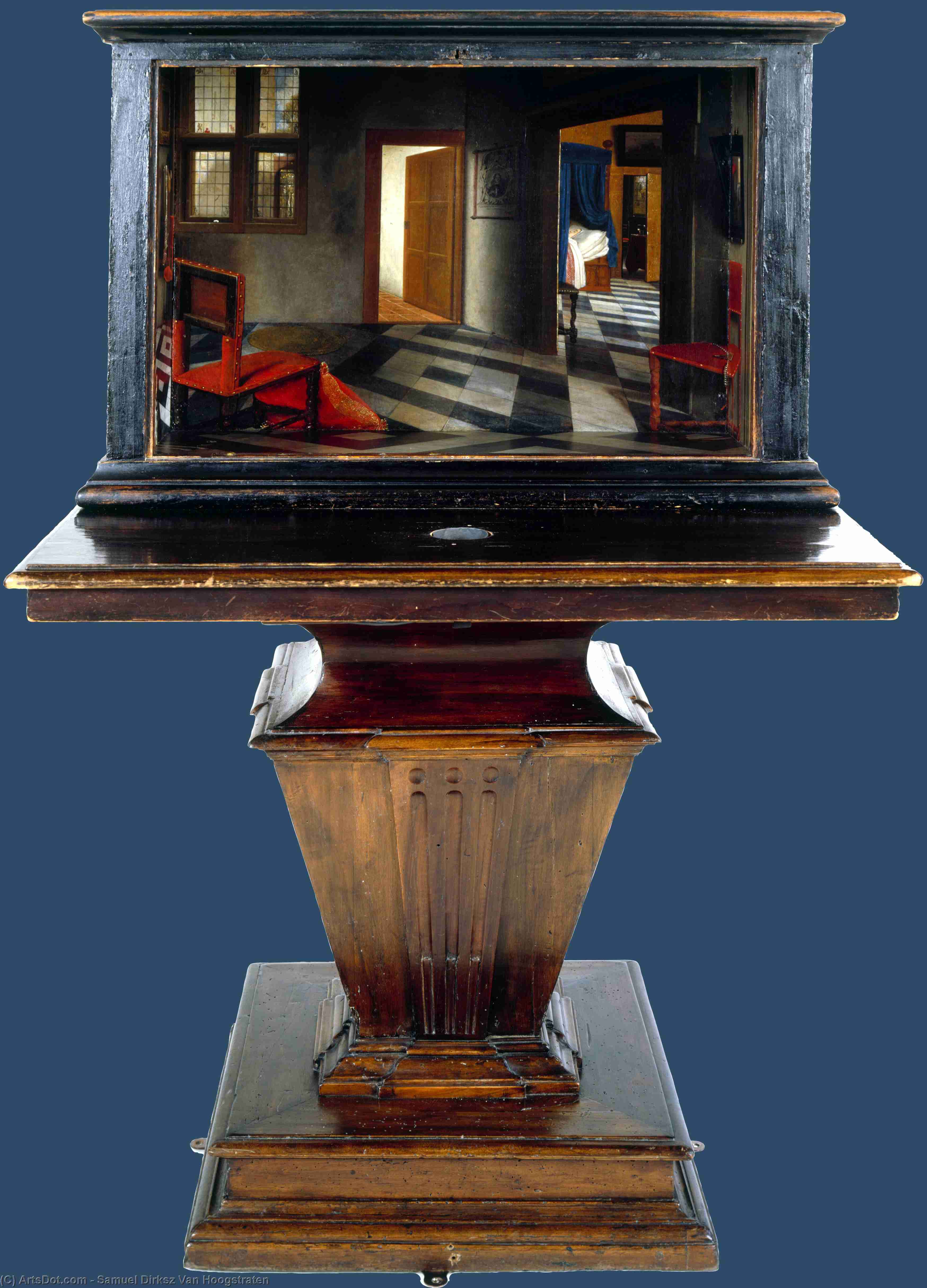A Peepshow With Views Of The Interior Of A Dutch House — Samuel Van Hoogstraten