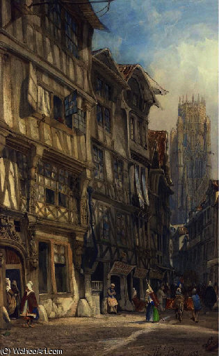 View Of Rouen Cathedral — Thomas Shotter Boys