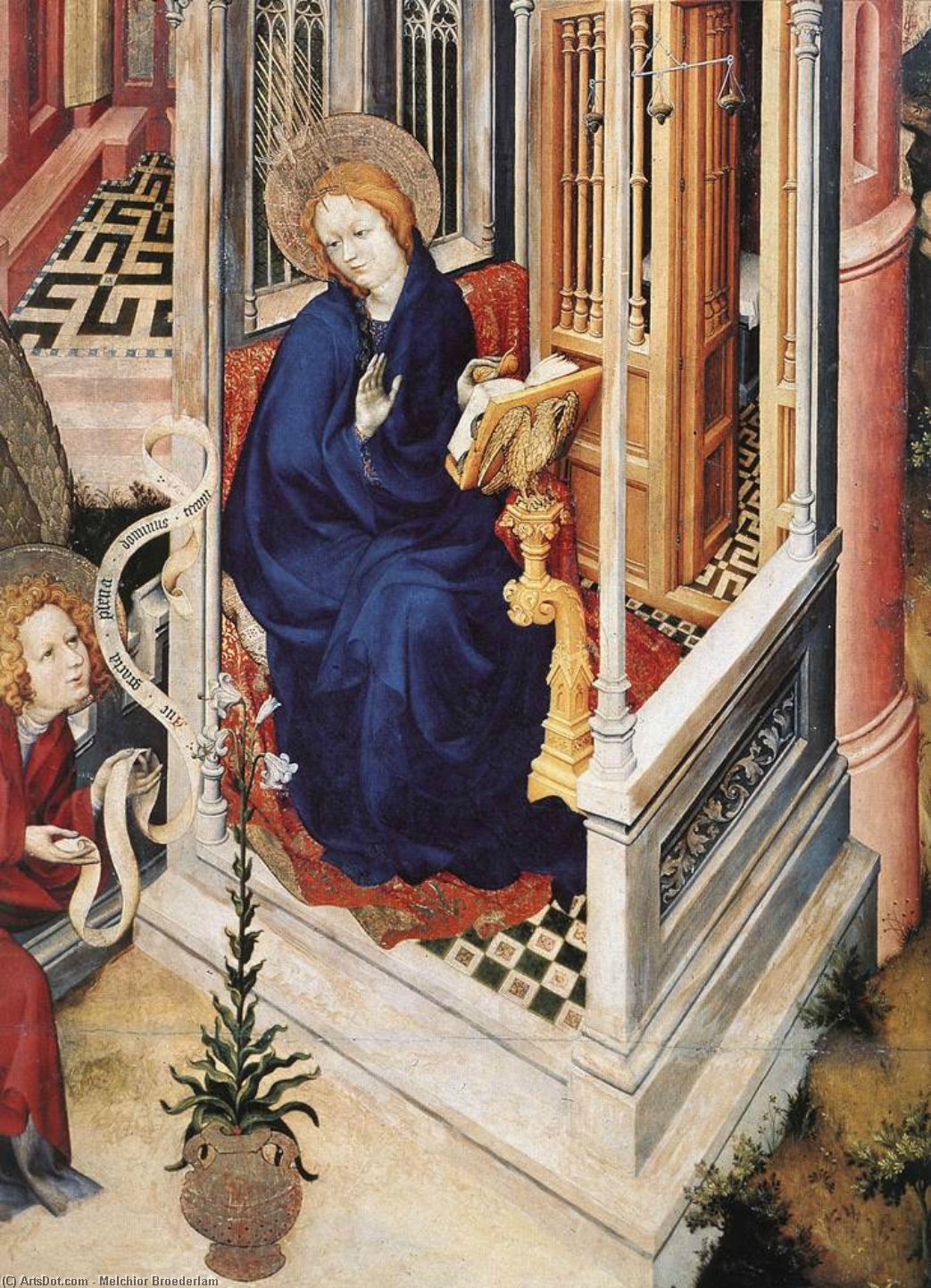 The Annunciation (detail) — Melchior Broederlam