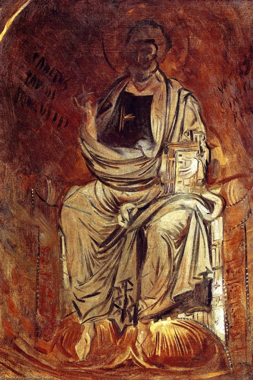 Un Santo Sosteniendo Un Libro — John Singer Sargent