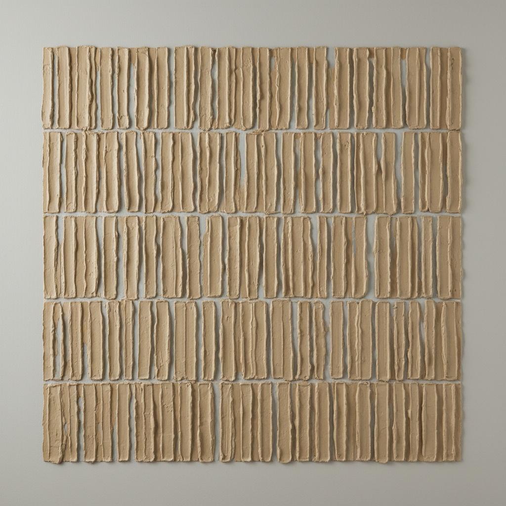 Monolithic Rhythms In Ochre: A Singular Study Of Tactile Serenity And Organic Form — David Moreau