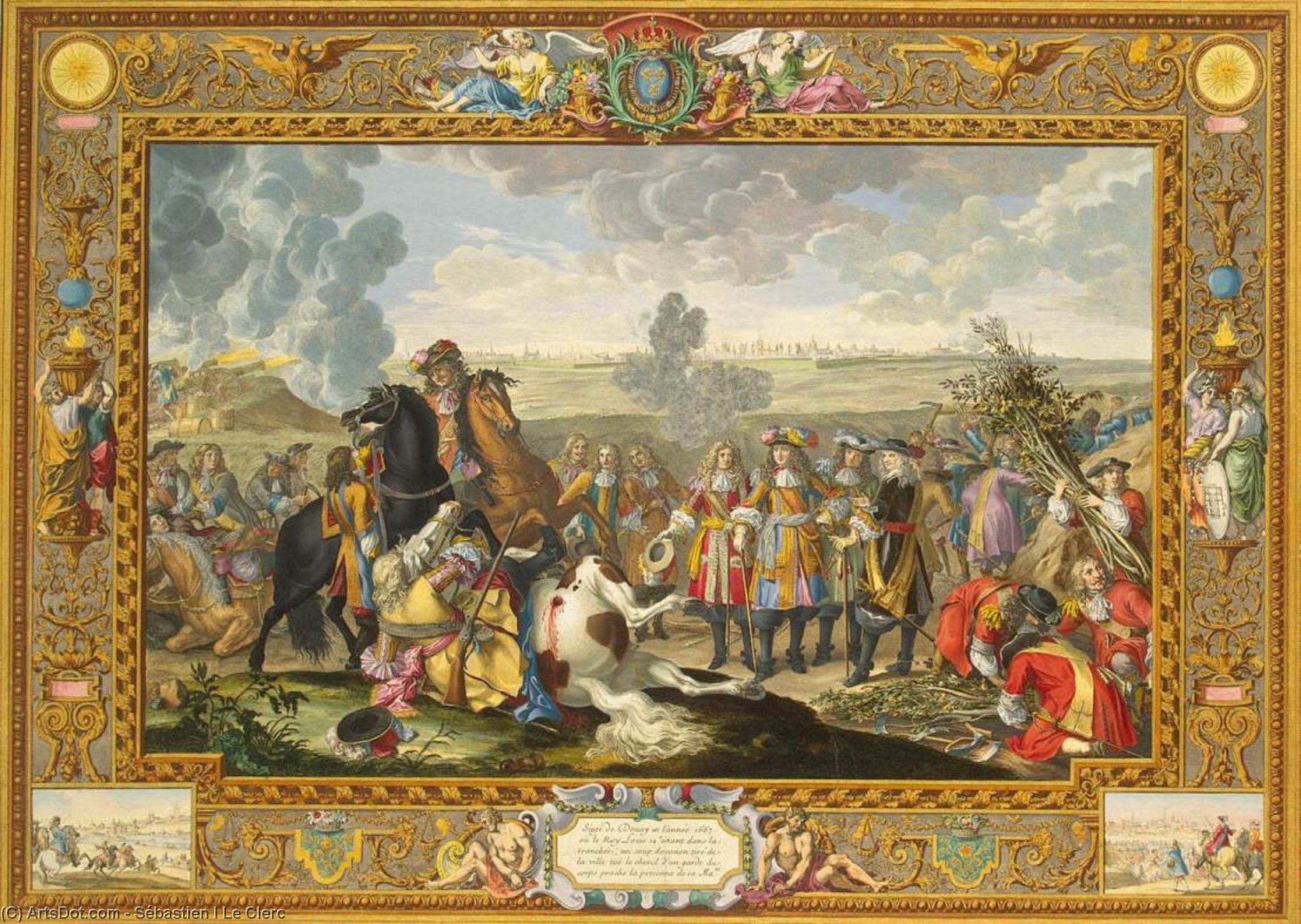 Belagerung Der Festung Douai, Flandern, Durch Die Französische Armee Im Jahr 1667 — Sébastien Le Clerc