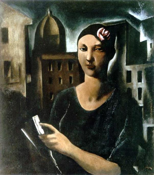 The Beauty Of Sestiere. Woman With Flower — Mario Sironi