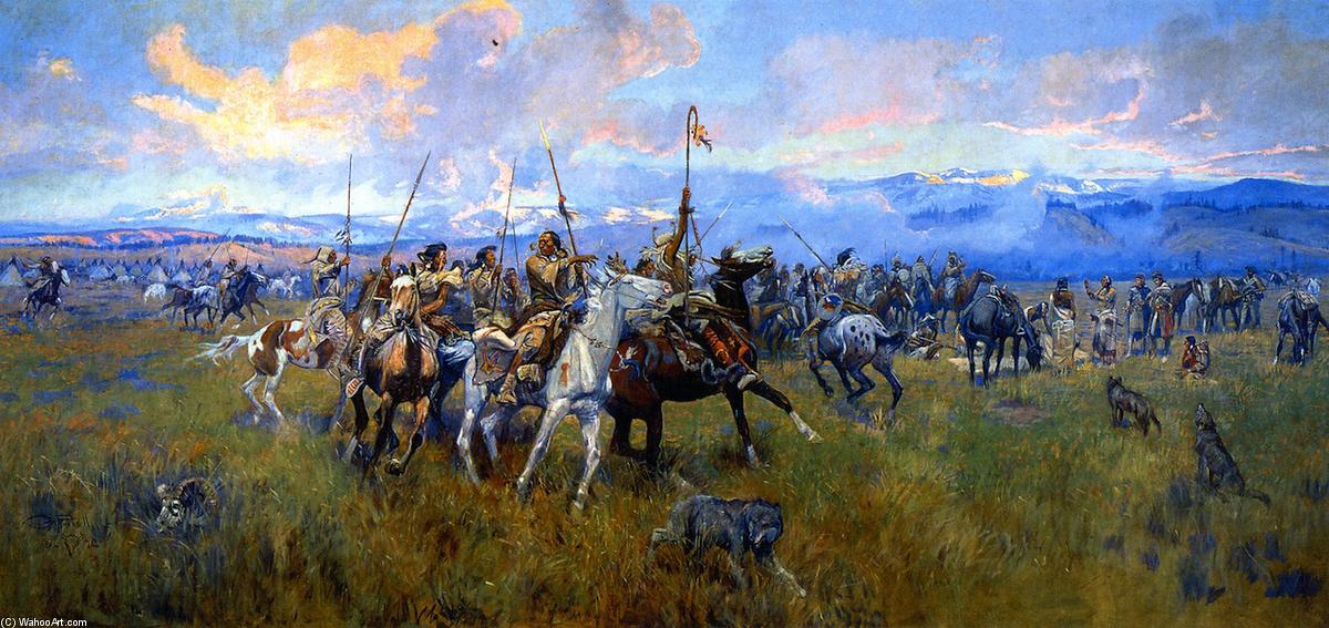 Lewis And Clark Meeting Indians At Ross' Hole — Charles Marion Russell