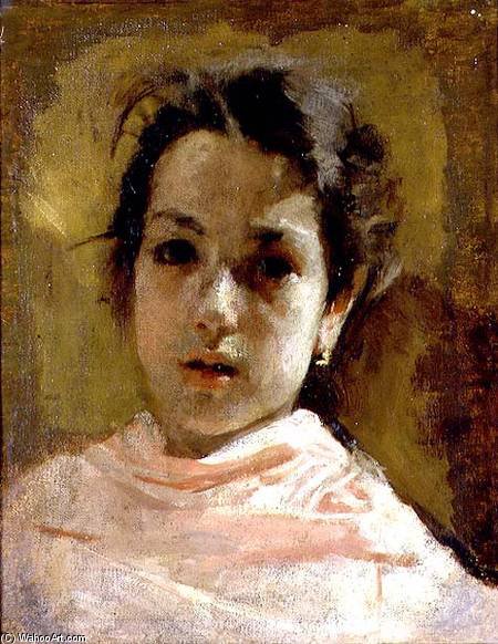 Portrait Of A Young Girl — Antonio Mancini