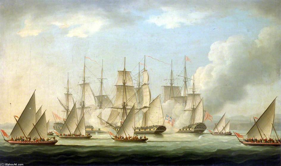 Attack On Hms 'aurora' By Pirates — Thomas Buttersworth