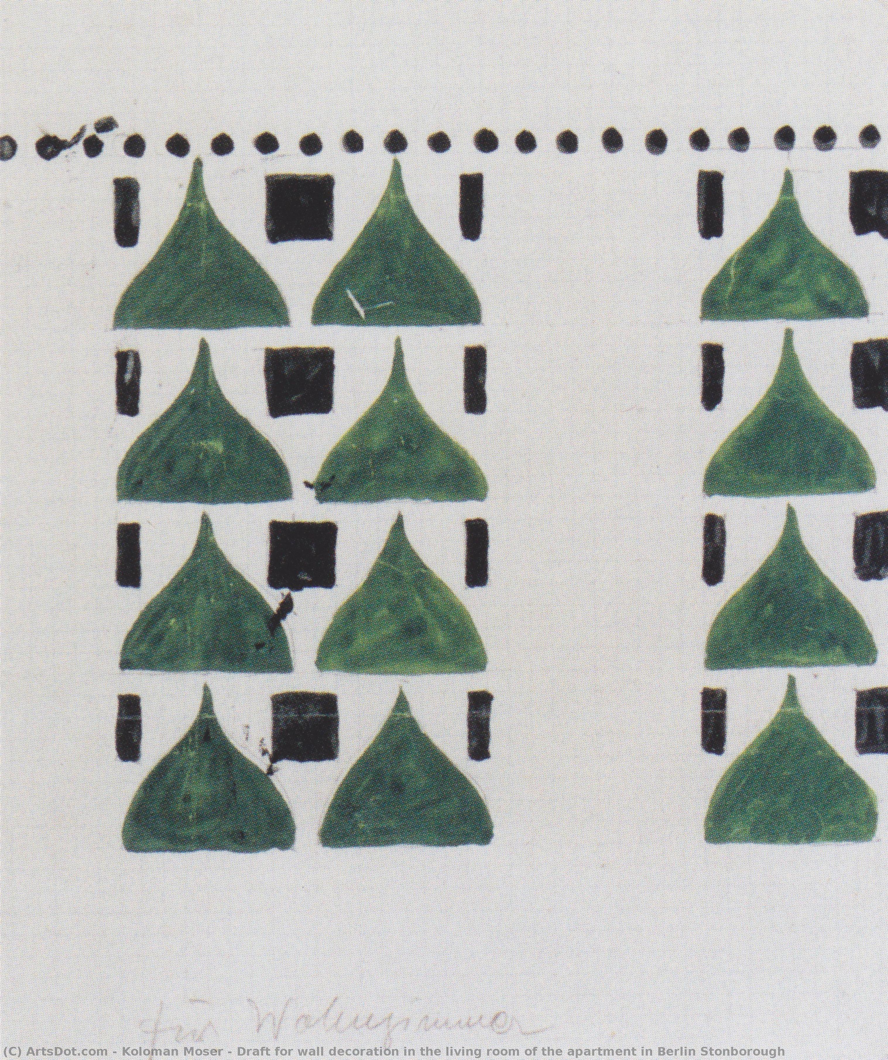 Draft For Wall Decoration In The Living Room Of The Apartment In Berlin Stonborough — Koloman Moser