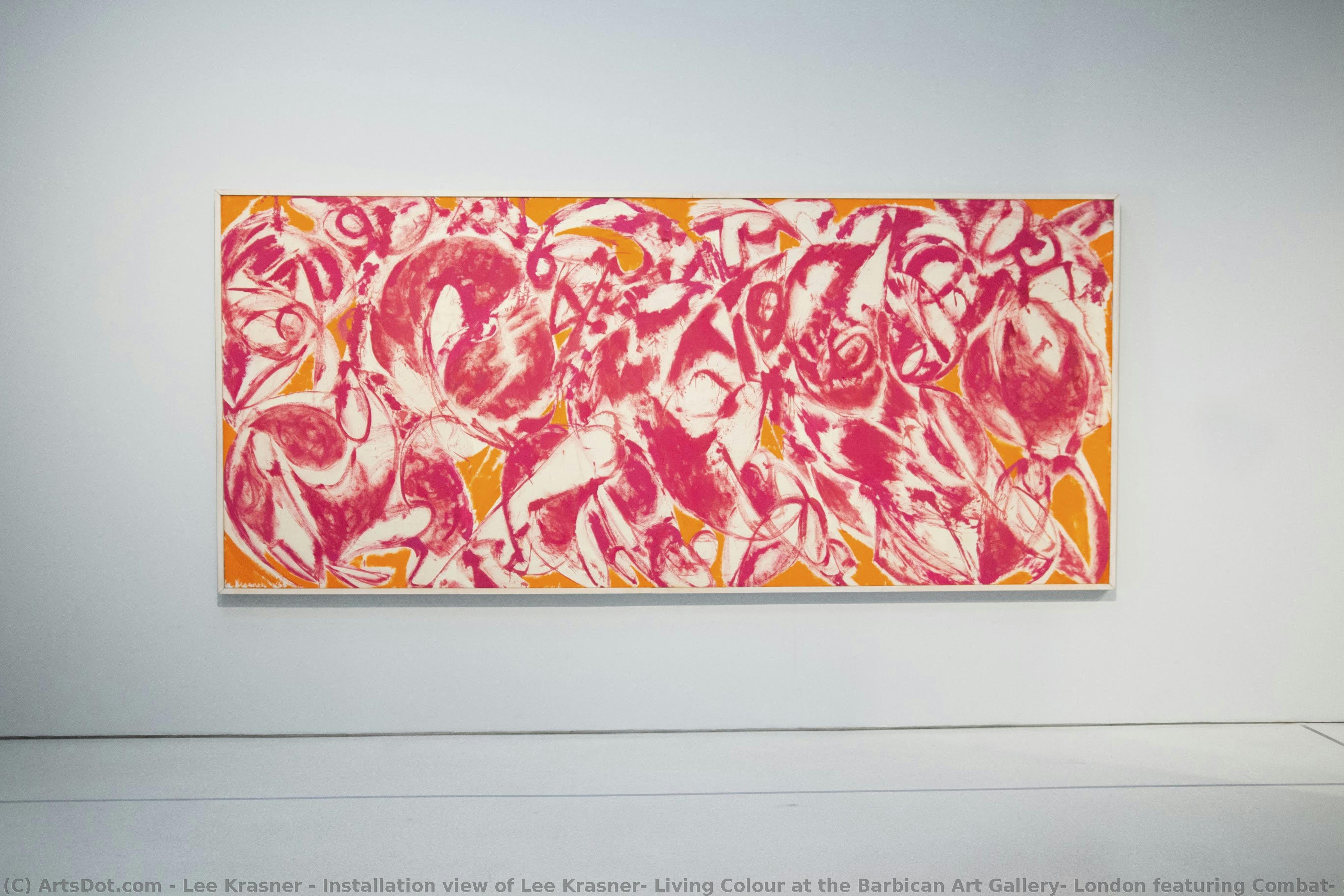 Installation View Of Lee Krasner: Living Colour At The Barbican Art Gallery, London Featuring Combat, 1965 — Lee Krasner