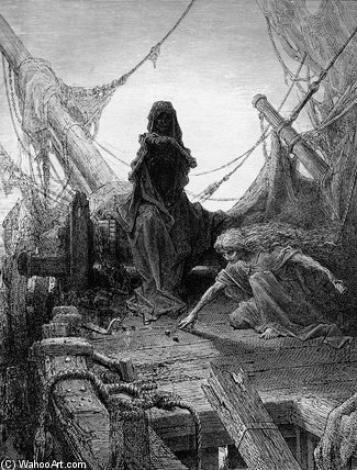 The 'night-mare Life-in-death' Plays Dice With Death — Paul Gustave Doré