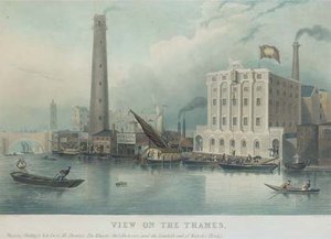 View On The Thames Showing Goding's New Lion Ale Brewery — Francis Calcraft Turner