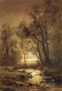 Brook In A Forest — Fyodor Alexandrovich Vasilyev