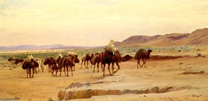 Caravanes De Sel Dans Le Desert — Eugène Alexis Girardet