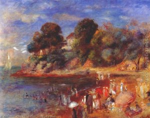 Der Strand Von Pornic — Pierre-auguste Renoir, Impressionist Landscape