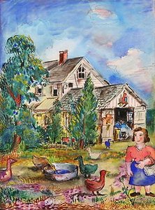 Feeding A Ducks — David Davidovich Burliuk