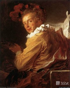 Man Playing An Instrument (the Music) — Jean-honoré Fragonard