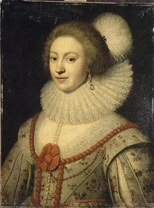 Portrait De Femme, Dit Autrefois Portrait D'elisabeth Stuart (1596, 1662), Reine De Boheme — Michiel Jansz Van Miereveld, Dutch Golden Age