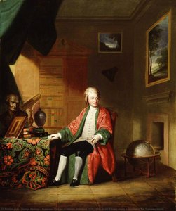 Supposed Portrait Of William Strickland (1731–1819), In His Library (really A Member Of The Towneley Family ) — George Romney