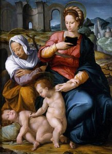 Virgin And Child With St Elizabeth And The Infant Baptist — Jacopino Del Conte
