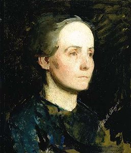 Portrait Of A Woman (gertrude Bloede), (painting) — Abbott Handerson Thayer