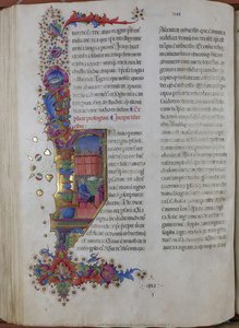 Page With Marginal Frieze And Figured Initial I — Guglielmo Giraldi Magri Del