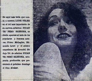 Lupe Vélez In A Journalistic Note — Archivo El Heraldo De Chihuahua