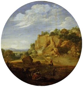 Classical Landscape With Rocks — Bartholomeus Breenbergh, Italianate Landscape
