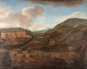 A Stag Hunt At Chirk — John Wootton