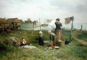 Hanging Up The Washing — Johan Mari Henri Ten Kate