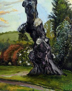 Old Pine Bole Outside My Studio, Talland, Cornwall — Francis Ferdinand Maurice Cook