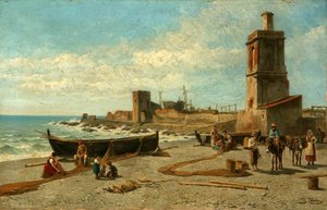 Coast Scene — Jacques François Carabain