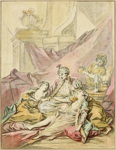 El Pachá En Su Harén, C. 1735-1739 — François Boucher, Elegancia Rococó