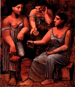 Three Women At A Fountain — Pablo Picasso, Cubism