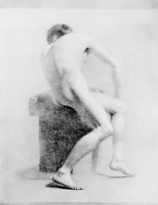 Seated Male Nude — Daniel Huntington