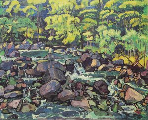 Forest Stream At Champery — Ferdinand Hodler, Symbolism