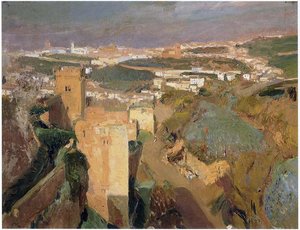 Tower Of Seven, Pont Alhambra, Granada — Joaquín Sorolla Y Bastida, Late Impressionism