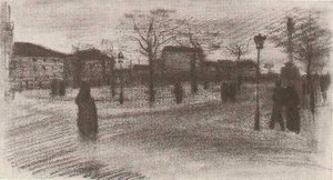 A Square In Paris — Vincent Willem Van Gogh, Post-impressionist Movement
