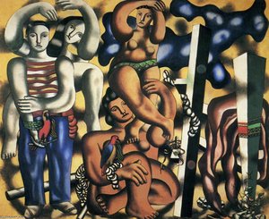 Composition With The Two Parrots — Fernand Léger, Cubist Geometric Abstraction