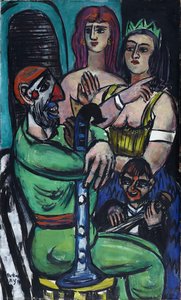 Clown with Women and Young Clown