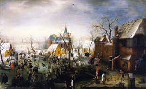 Winter Landscape With Peat Boat — Hendrick Avercamp